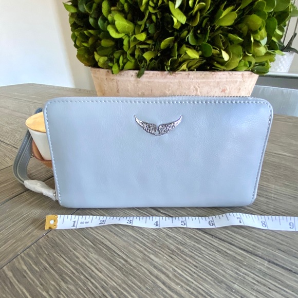 ONE Left!🇫🇷NWT Zadig & Voltaire Stone Grey Zip Wallet - Picture 9 of 13